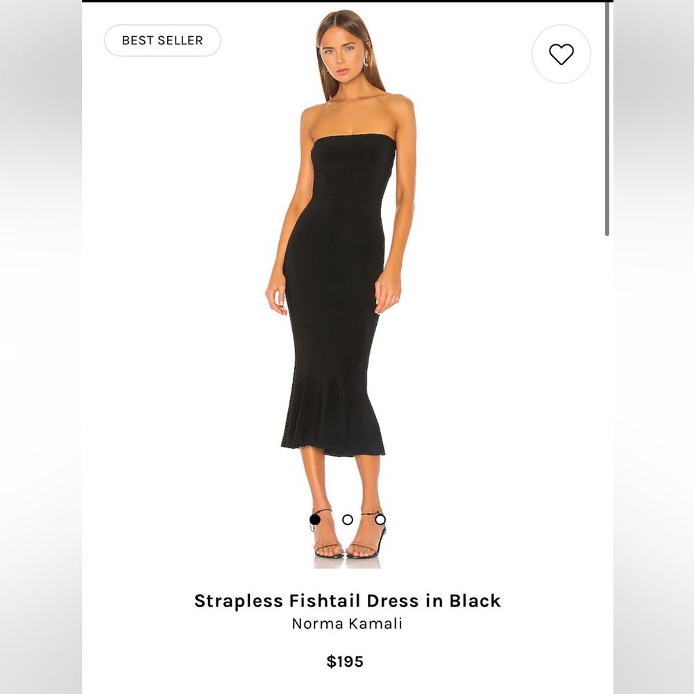 Norma Kamali strapless fishtail dress
